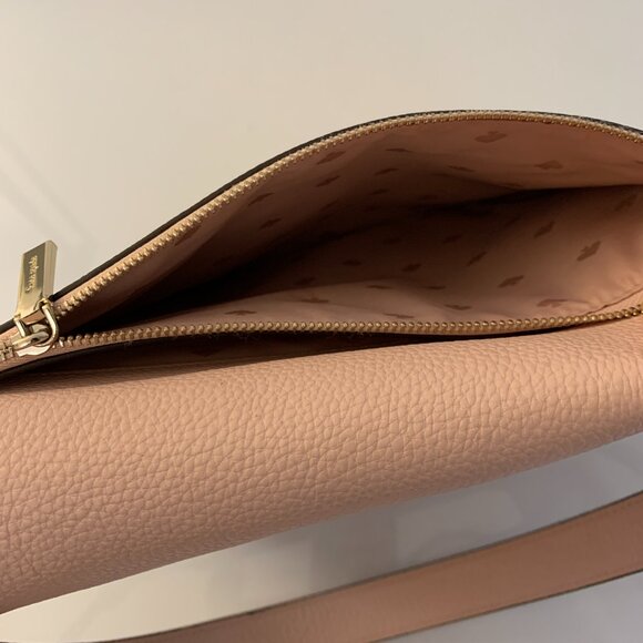 Kate Spade - Medium Flap Shoulder Bag - Pebbled leather - Rose Smoke - Picture 7 of 13